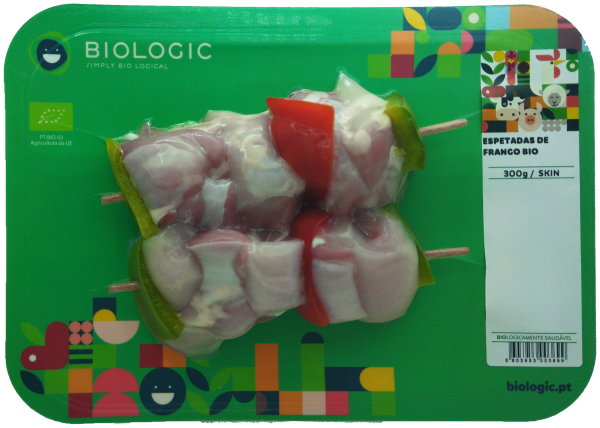 CHICKEN SKEWERS BIO – SKIN - FRESH - 300 G