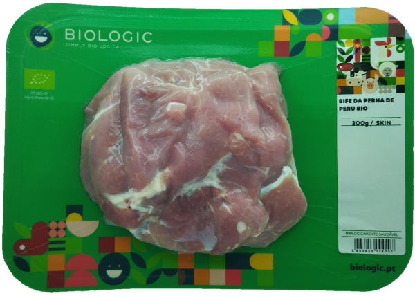 TURKEY LEG STEAK BIO – SKIN PACK – FROZEN – 300 G